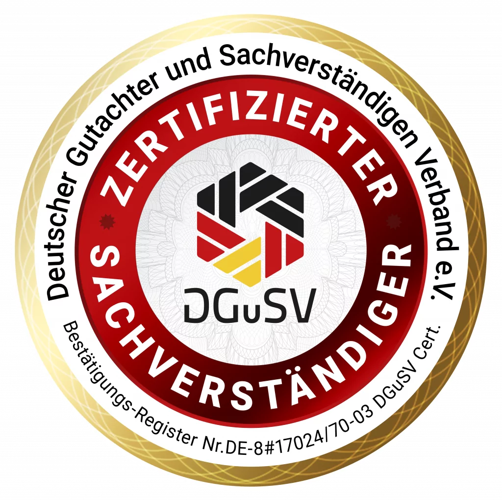 Zertifizierter Sachverständiger Deutscher Gutachter und Sachverständigen Verband